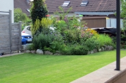 Backyard with flowers