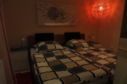 Apartment 2: Bedroom with multi-color ambience light